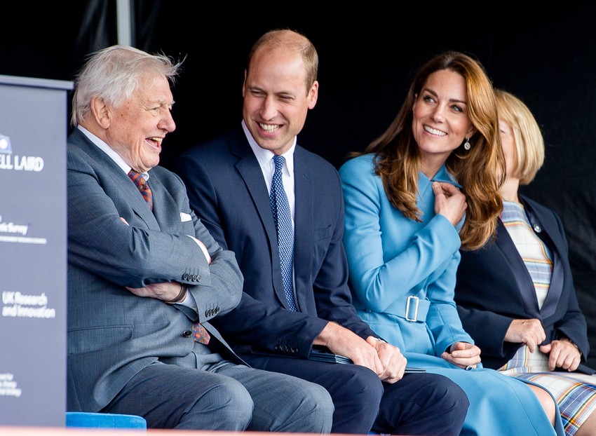 Dejvid Atenboro sa princom Vilijamom i princezom Kejt 2019. u Berkenhedu