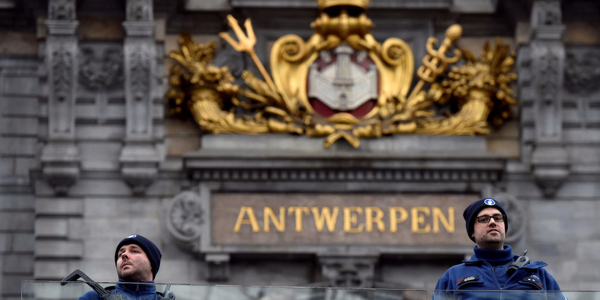 A man was arrested after trying to drive into a crowd in Antwerp, Belgium
