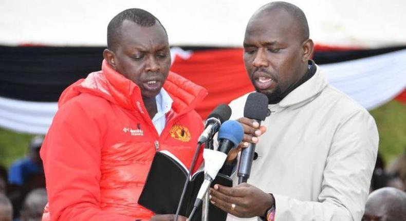 File image of Oscar Sudi with Kipchumba Murkomen