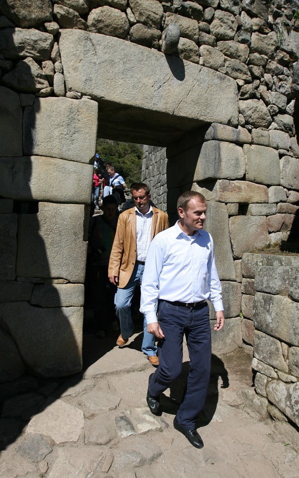 PREMIER TUSK w Machu Picchu