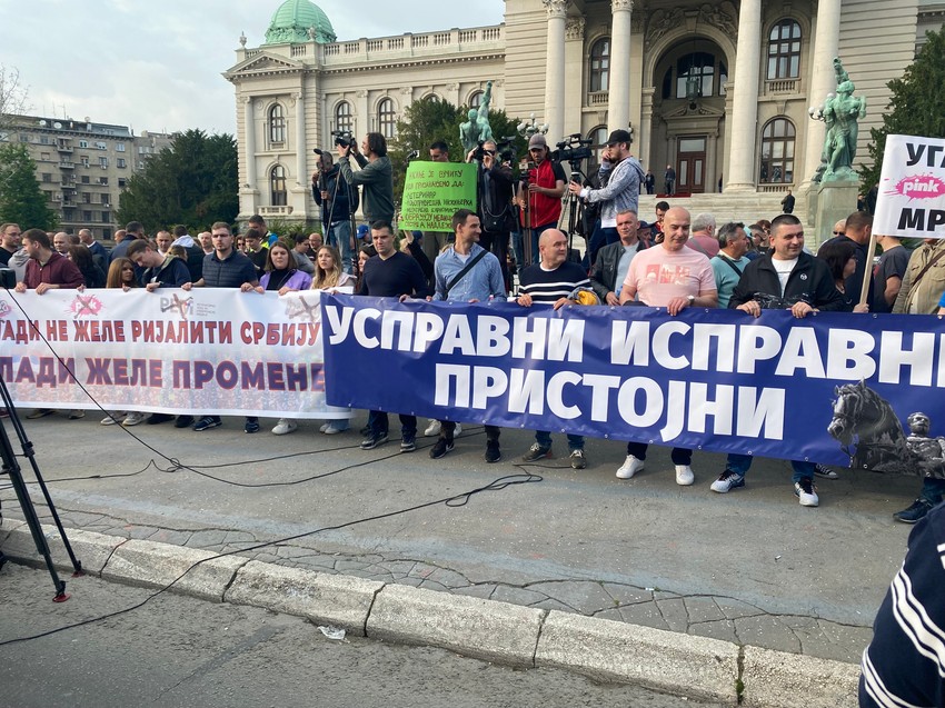 Veliki protestni skup u Beogradu