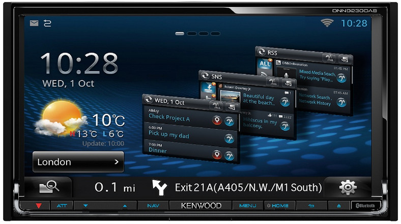 Kenwood łączy się ze światem poprzez Wi-Fi.