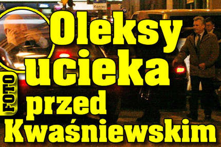 Oleksy ucieka przed Kwaśniewskim. Foto
