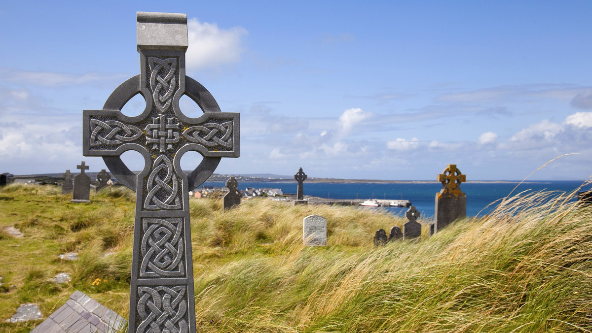 Irlandia - Wyspy Aran - Cmentarz na Inisheer