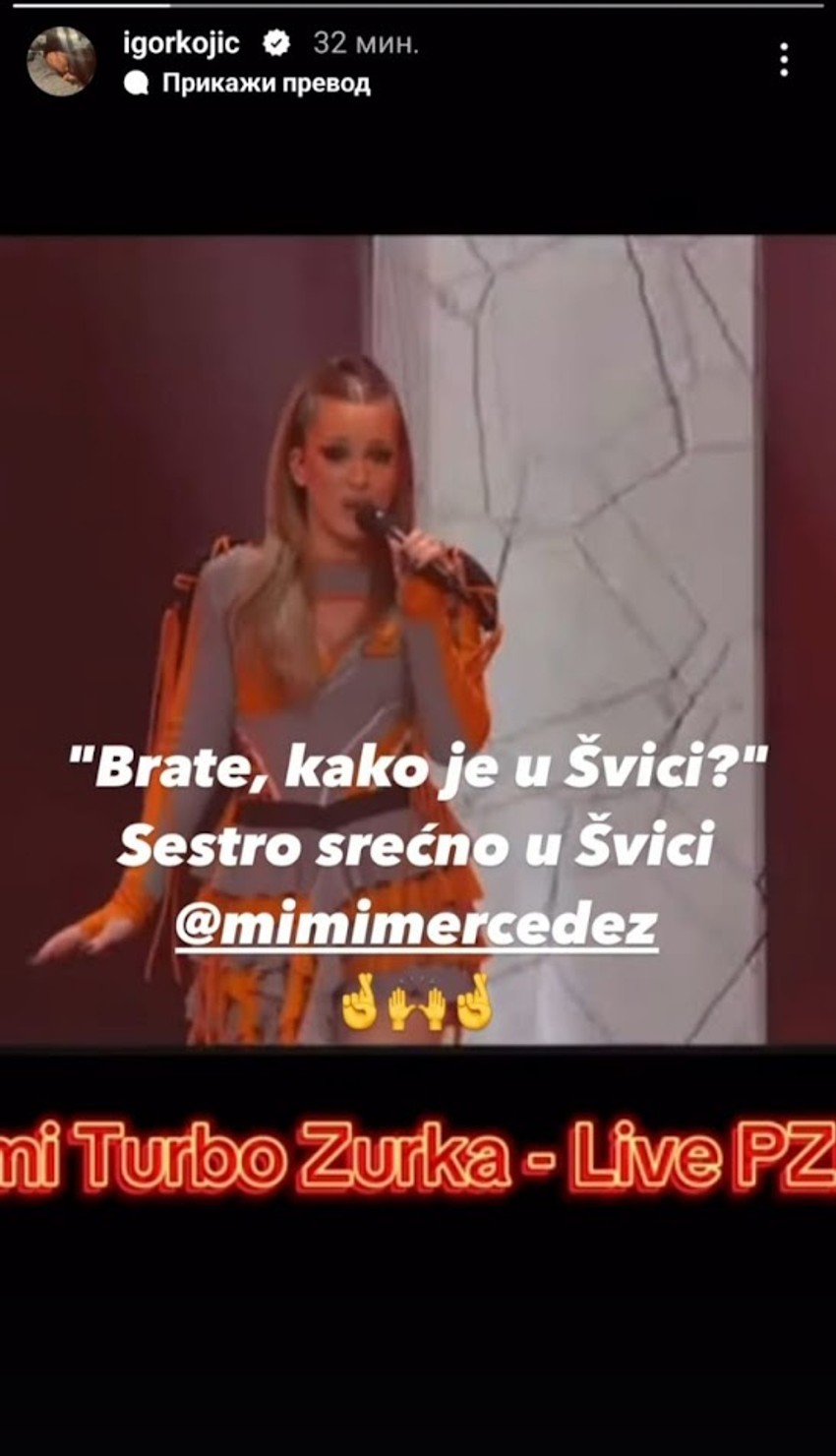 Igor Kojić podržao Mimi Mercedes