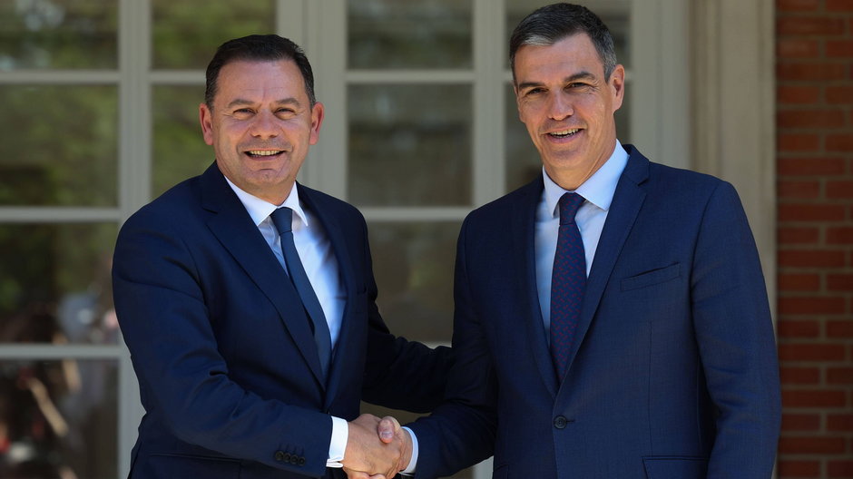 Premier Portugalii Luis Montenegro i premier Hiszpanii Pedro Sanchez, 15 kwietnia 2024 r.
