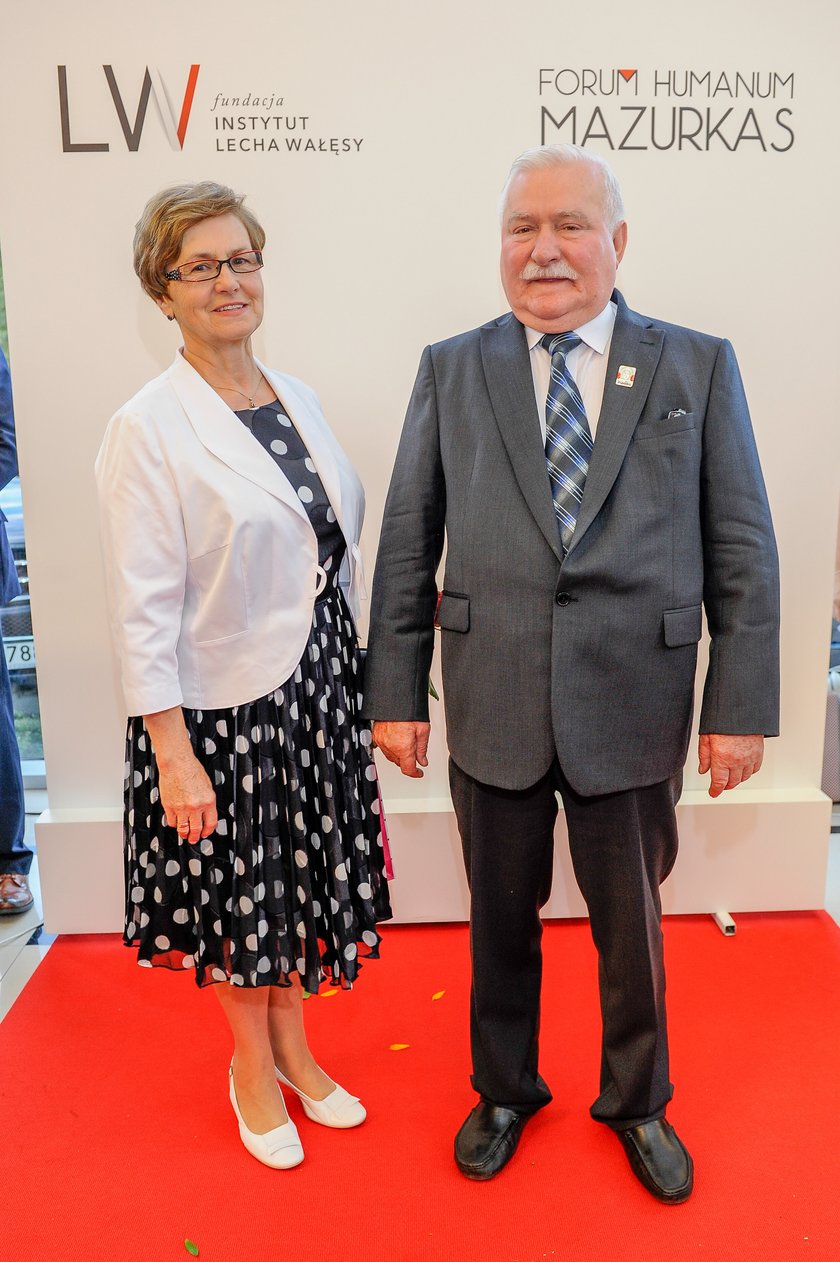 Lech Wałęsa z żoną Danutą