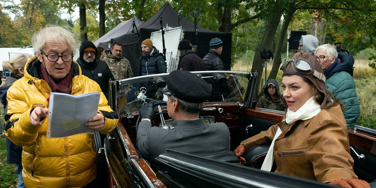 Radosław Piwowarski na planie filmu "Pani od polskiego"