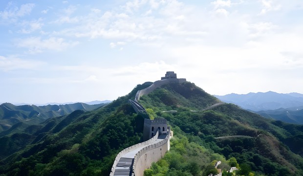 Great ancient Chinese wall, ai-generatet