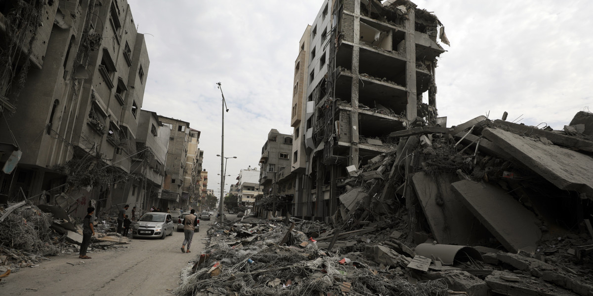 Skutki izraelskich nalotów w Strefie Gazy będące efektem ataku terrorystycznego dokonanego przez Hamas