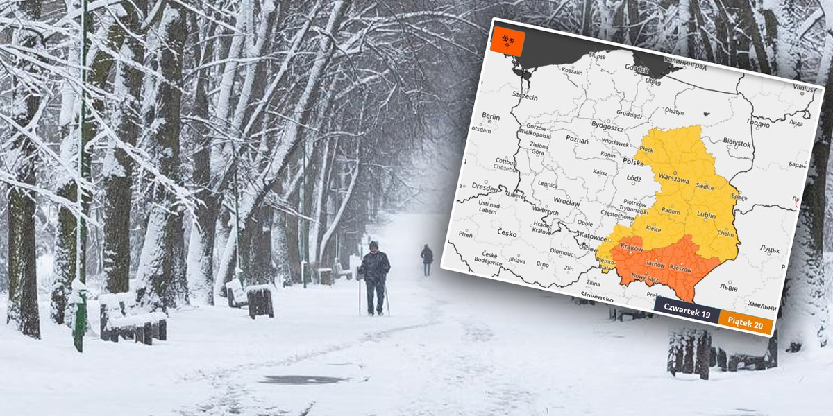 Pogoda jest dynamiczna. IMGW-PIB wydał ostrzeżenia przed intensywnymi opadami śniegu, opadami marznącymi i oblodzeniem. W prognozie zagrożeń meteo widać – między innymi – intensywny śnieg.  