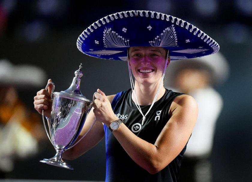 Iga Świątek szczęśliwa po finale WTA Finals. 