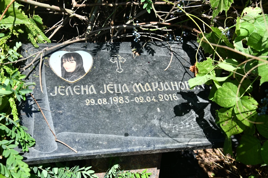 Jelena Marjanović  zarasla spomen ploča