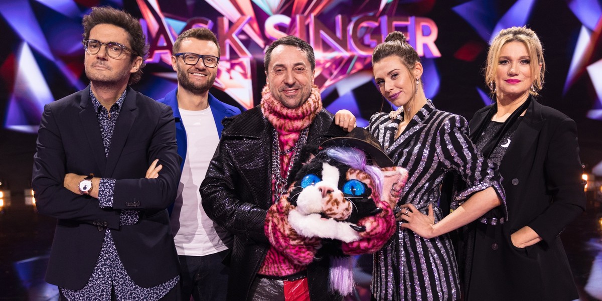 Marcin Miller i jurorzy “Mask Singer”:  Kuba Wojewódzki, Kacper Ruciński, Julia Kamińska i Joanna Trzepiecińska.