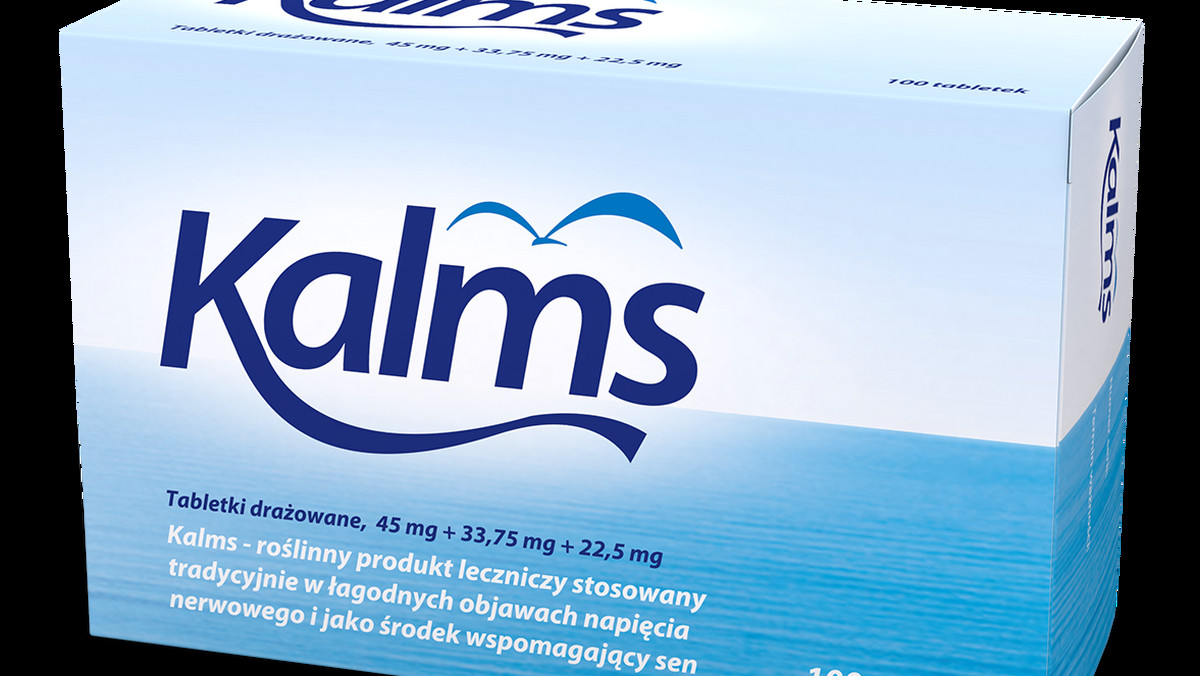 Kalms to roślinny lek uspokajający zalecany tradycyjnie w łagodnych stanach napięcia nerwowego oraz jako środek wspomagający sen.