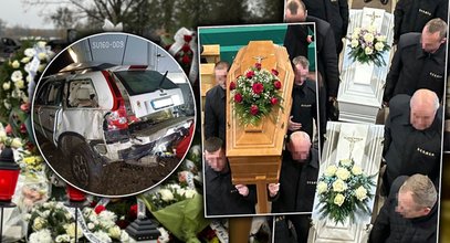 Pożegnanie ofiar tragedii w Karwicy Mazurskiej. Wnuki spoczęły z dziadkiem. Mamę pochowano 70 km dalej