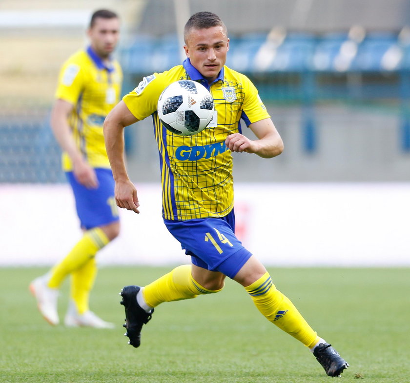 Pilka nozna. Ekstraklasa. Arka Gdynia - Jagiellonia Bialystok. 29.07.2018