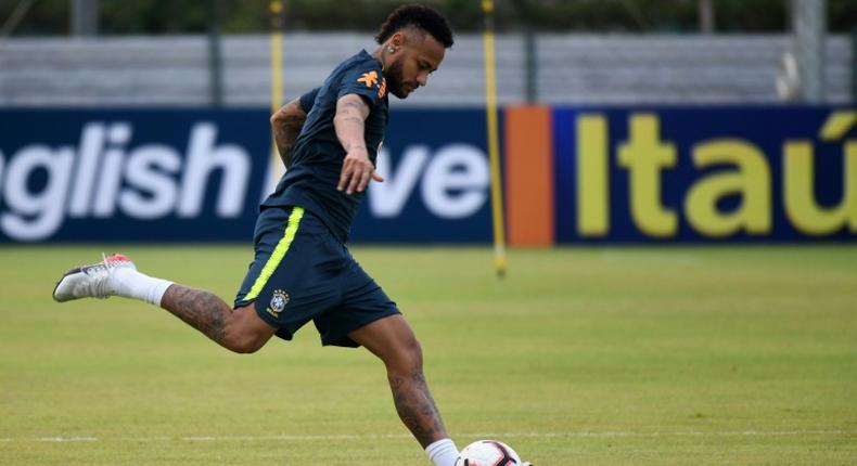 Neymar trained in Singapore ahead of his 100th cap against Senegal