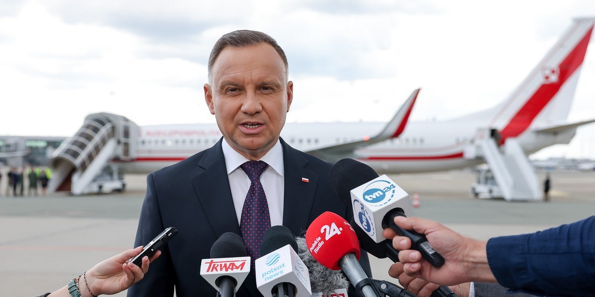 Andrzej Duda na lotnisku