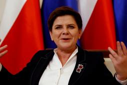 Poland's Prime Minister Beata Szydlo speaks during interview with Reuters at Prime Minister Chancell