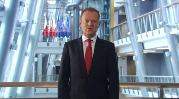 Donald Tusk. Fot. screen z orędzia premiera