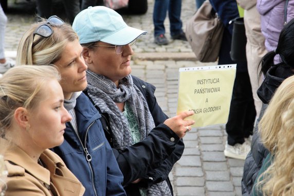 Pracownicy sądów protestowali w centrum Poznania fot. Codzienny Poznań / S. Toroszewska