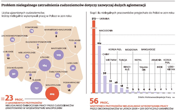 Nielegalne zatrudnienie cudzoziemców w Polsce