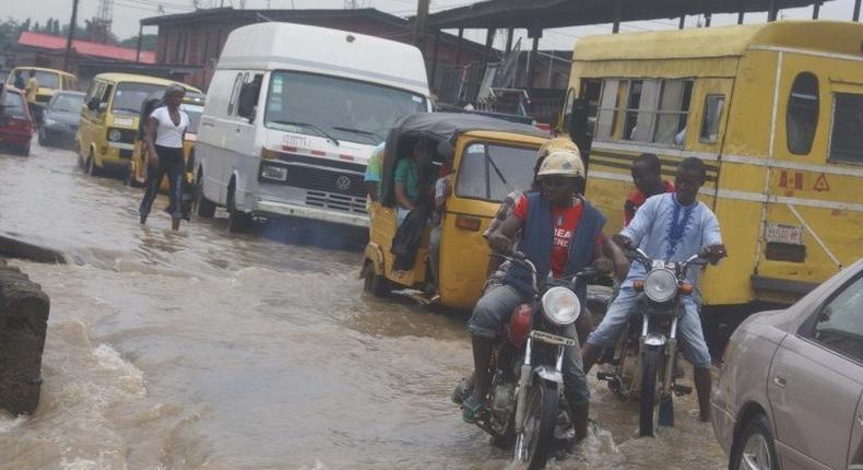 Rain causes traffic in Uyo