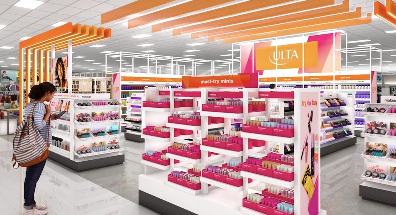 Ulta's new stores at Target.
