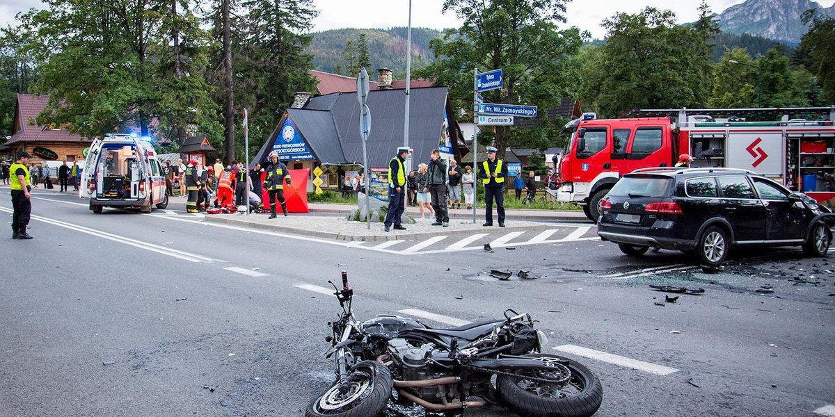 Śmierć 25-letniego motocyklisty w Zakopanem