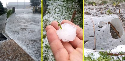 Pogodowy armagedon w Małopolsce. Taki grad leciał z nieba!