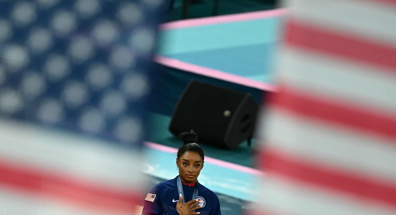 Simone Biles won three gold medals and one silver during the 2024 Olympics.LOIC VENANCE/Getty Images