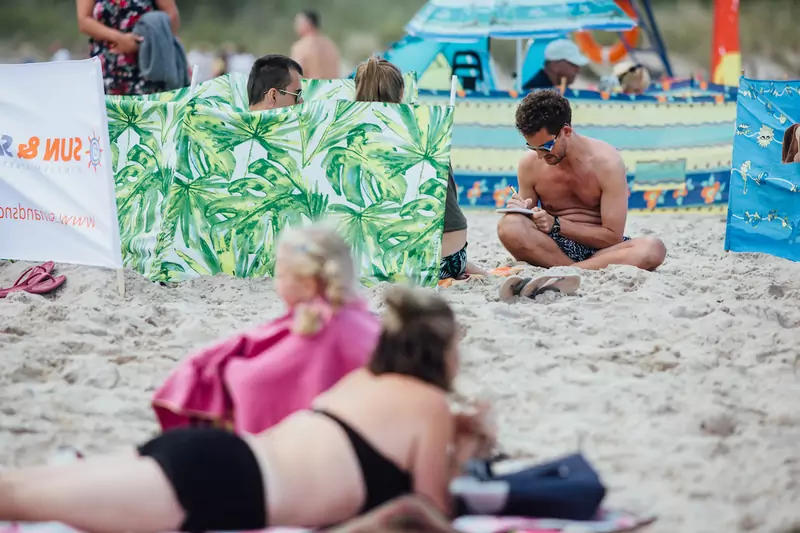 Parawany na plaży głównej we Władysławowie