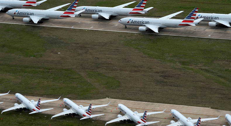 The world's largest airline, American Airlines, is preparing for a scale back in flying for April by grounding its planes at airports across the country.