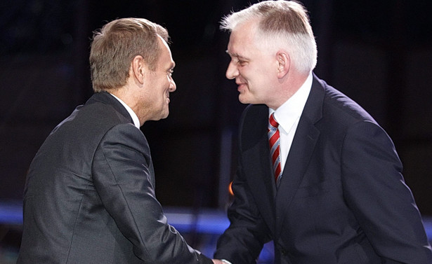 Poseł PO, były minister sprawiedliwości Jarosław Gowin i premier Donald Tusk w 2013 roku