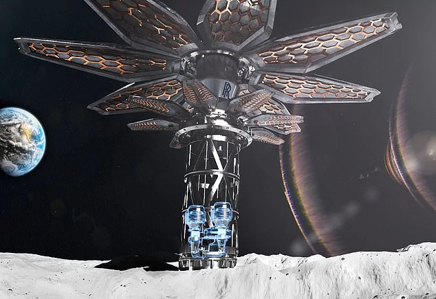 Mikroreaktor jądrowy firmy Rolls-Royce umieszczony na Księżycu