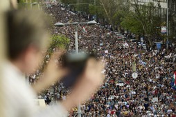 Węgry demonstracja Viktor Orban