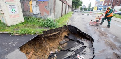 Ziemia zapadła się w Chorzowie