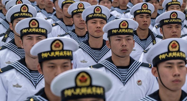 Chinese sailors at a demonstration at China's Submarine Academy in Qingdao.Kevin Frayer/Getty Images