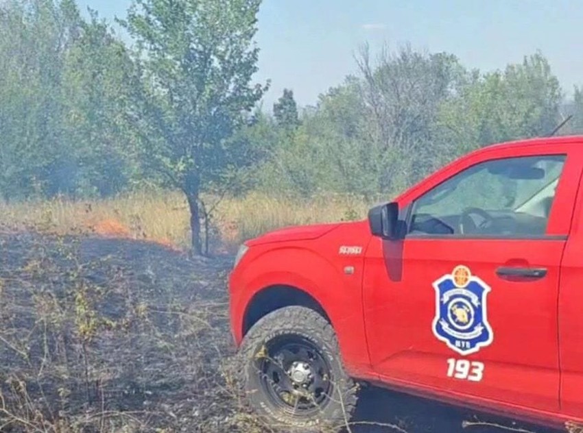 Gašenje požara u selu Borovac