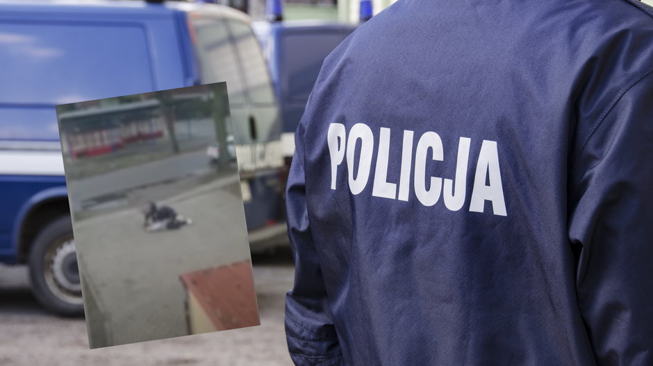 Policjantka przyłożyła pistolet do skroni zatrzymanemu mężczyźnie (fot. YouTube/MojaOlesnica)