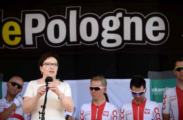 Premier Ewa Kopacz na starcie Tour de Pologne