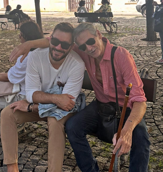 Marek Ztracený s otcom.
