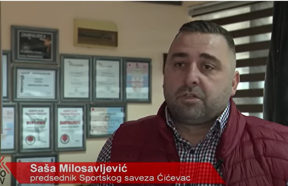 Predsednik Sportskog saveza Ćićevac Saša Milosavljević