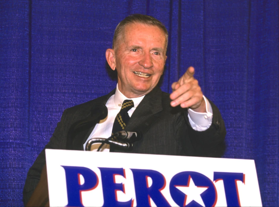 Ros Pero tokom kampanje 1992. godine