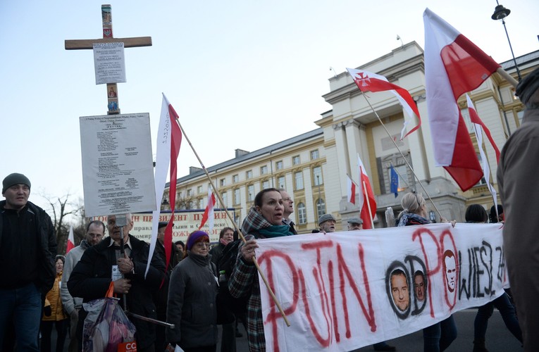 Manifestacja przed ambasadą Rosji