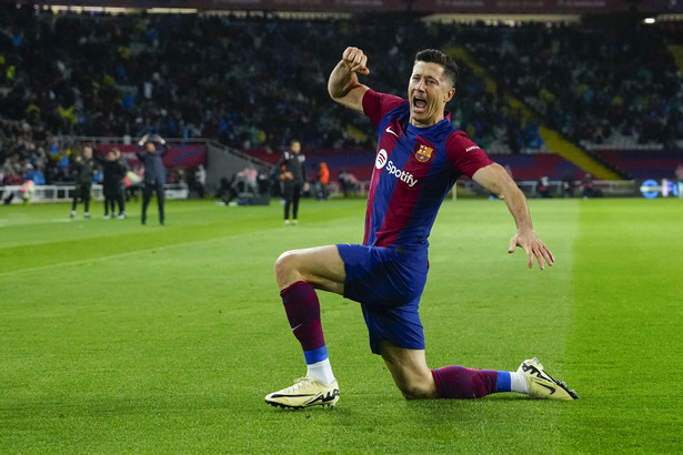 Robert Lewandowski w meczu z Valencią strzelił trzy gole