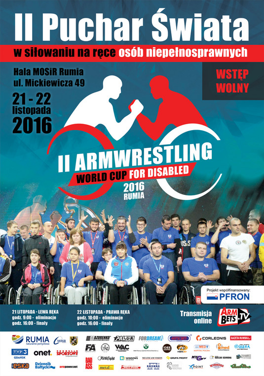 II Puchar Świata W Armwrestlingu Osób Niepełnosprawnych – Rumia 2016