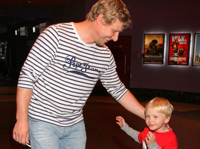 Andrzej Nejman z synkiem Jakubem