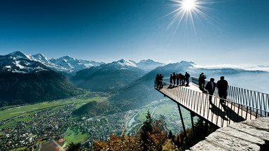 Szwajcaria - Interlaken - platforma widokowa na Harder Kulm